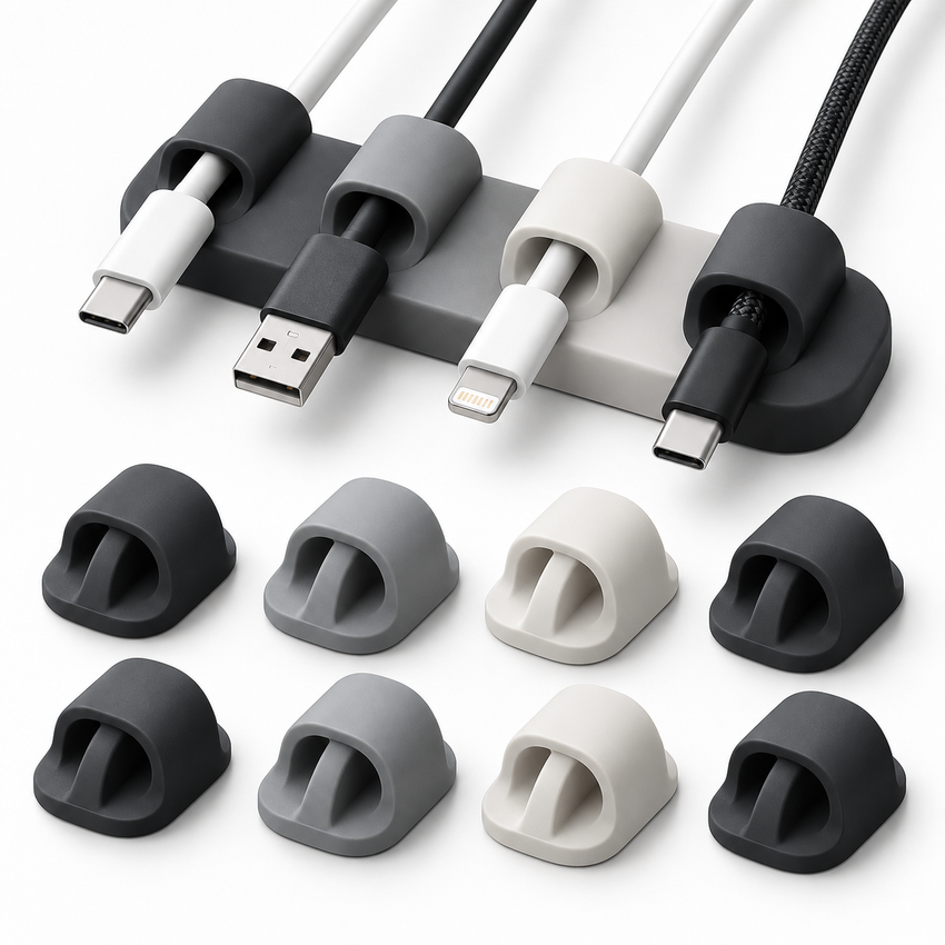 QENAVIRO™ CableAnchor Desk Clip Set