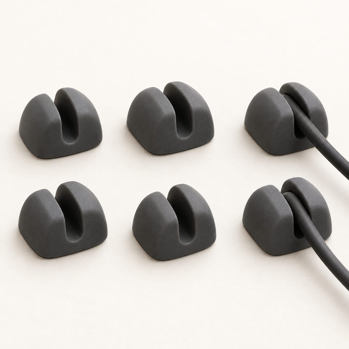 QENAVIRO™ CableAnchor Desk Clip Set